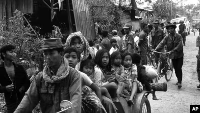 Historical photo of children in Cambodia